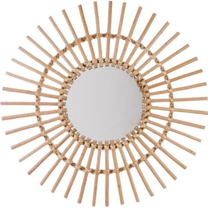 ATMOSPHERA Zon rotan spiegel - Ø 58 x Dikte 2 cm