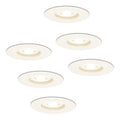 HOFTRONIC 6x Bari - LED Inbouwspots Badkamer IP65 Wit