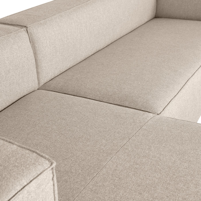 WOOOD Bean Hoekbank met Chaise Longue Links - Melange - Beige