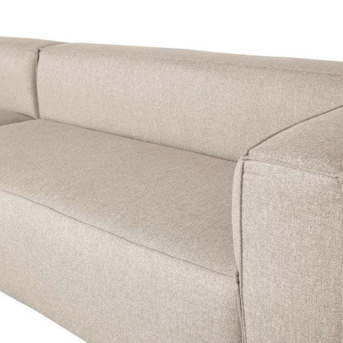 WOOOD Bean Hoekbank met Chaise Longue Links - Melange - Beige