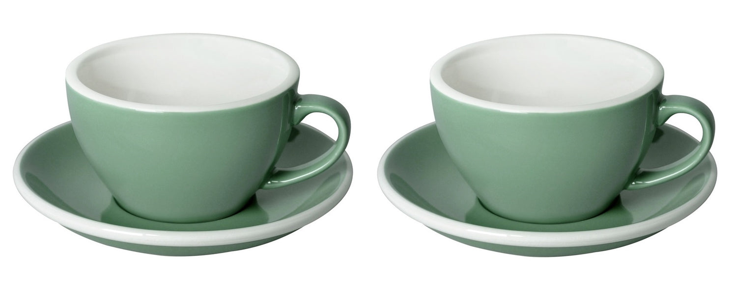 Loveramics - Egg Cappuccinokop met schotel - Set van 2 - 250ml - Mint