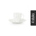 vtwonen Koffiekopjes met Schoteltjes - Set van 4 - Wit - Porselein