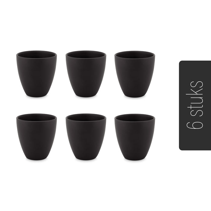 vtwonen Mini Mok zonder Oor - Set van 6 - Porselein - 150 ml