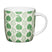 KitchenCraft - Set van 4 - Mok Groen Blad - Porselein, Fine Bone China