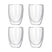 Krumble Koffie glas dubbelwandig 300ml - set van 4