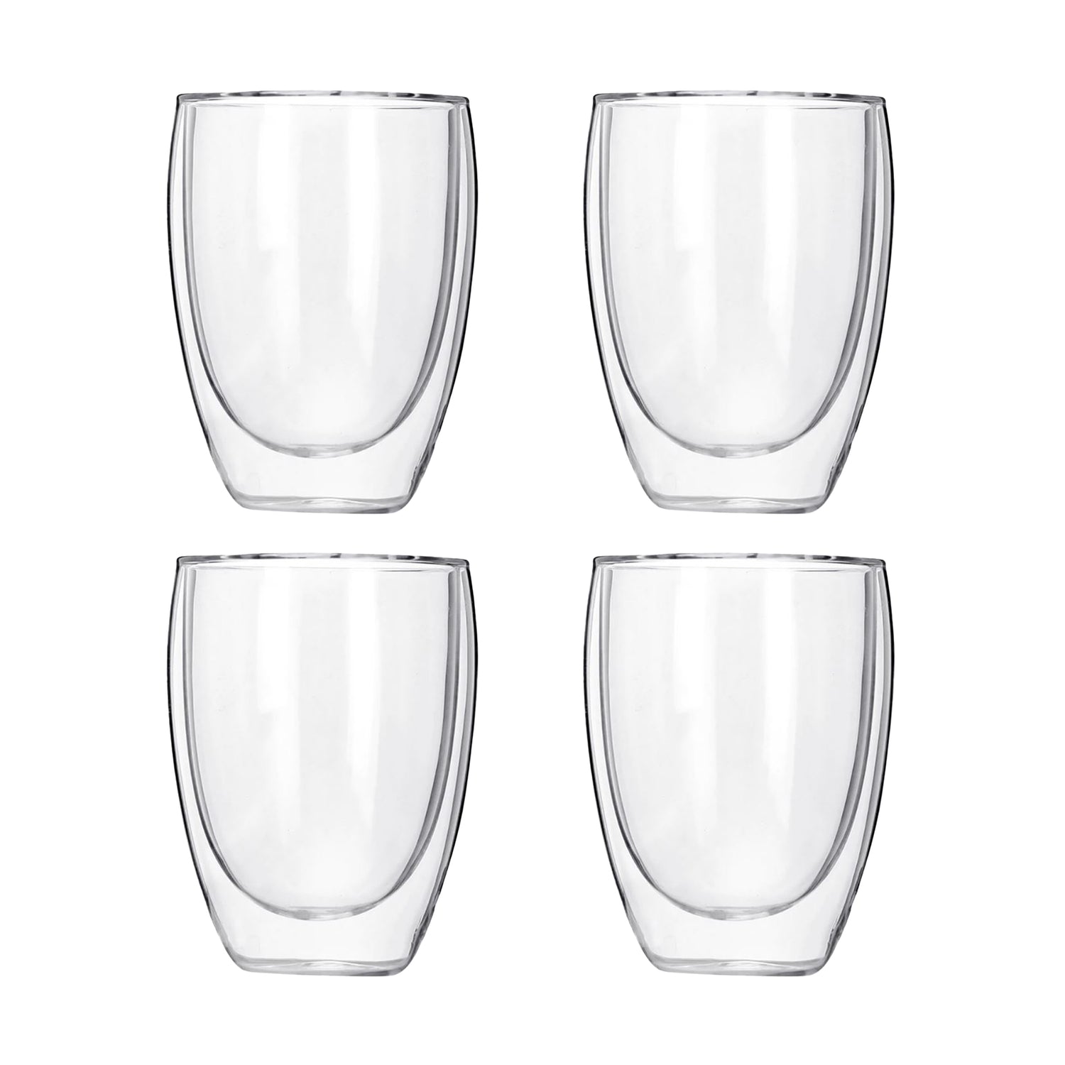 Krumble Koffie glas dubbelwandig 300ml - set van 4