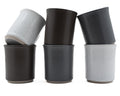 Kade 171 - Koffiekopjes - set van 6 kopjes - 150ML - wit - zwart - gr