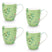 Pip Studio XL Mokken - Set van 4 - Groen - Jolie  - 450ml