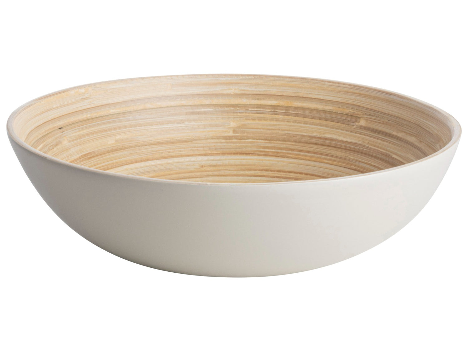 Gusta Schaal Bamboe Ø25X7 cm Lichtgrijs