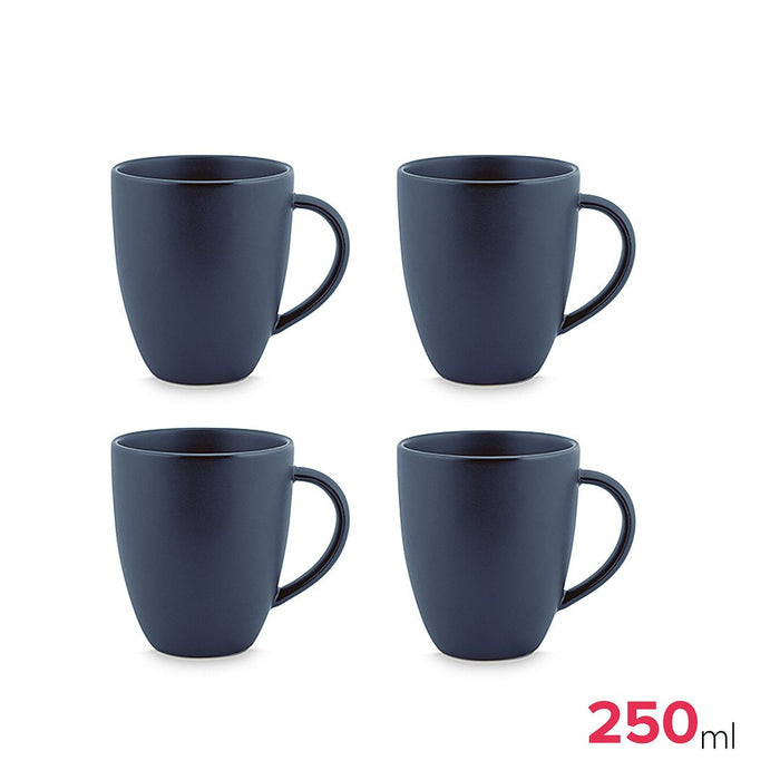 vtwonen Serviesset - Mat Blauw - Porselein - 24-delig