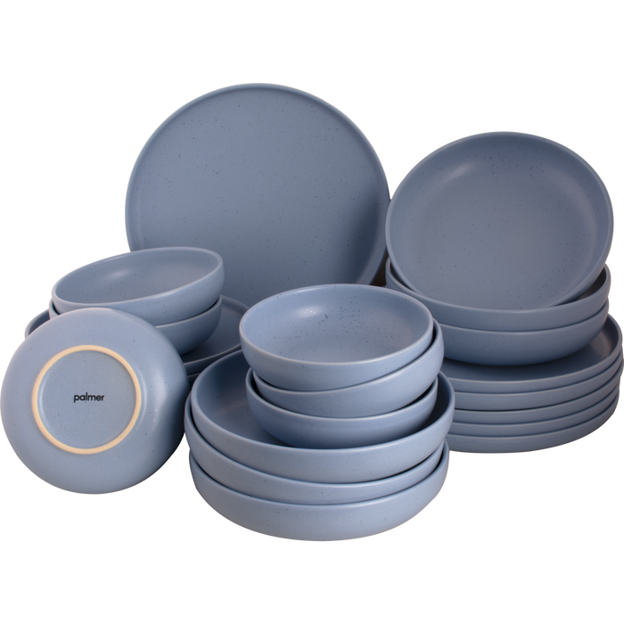 Palmer Serviesset Sandy Loam Stoneware 6-persoons 24-delig Blauw