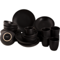 Mammoet Serviesset Moon Stoneware 6-persoons 30-delig Zwart