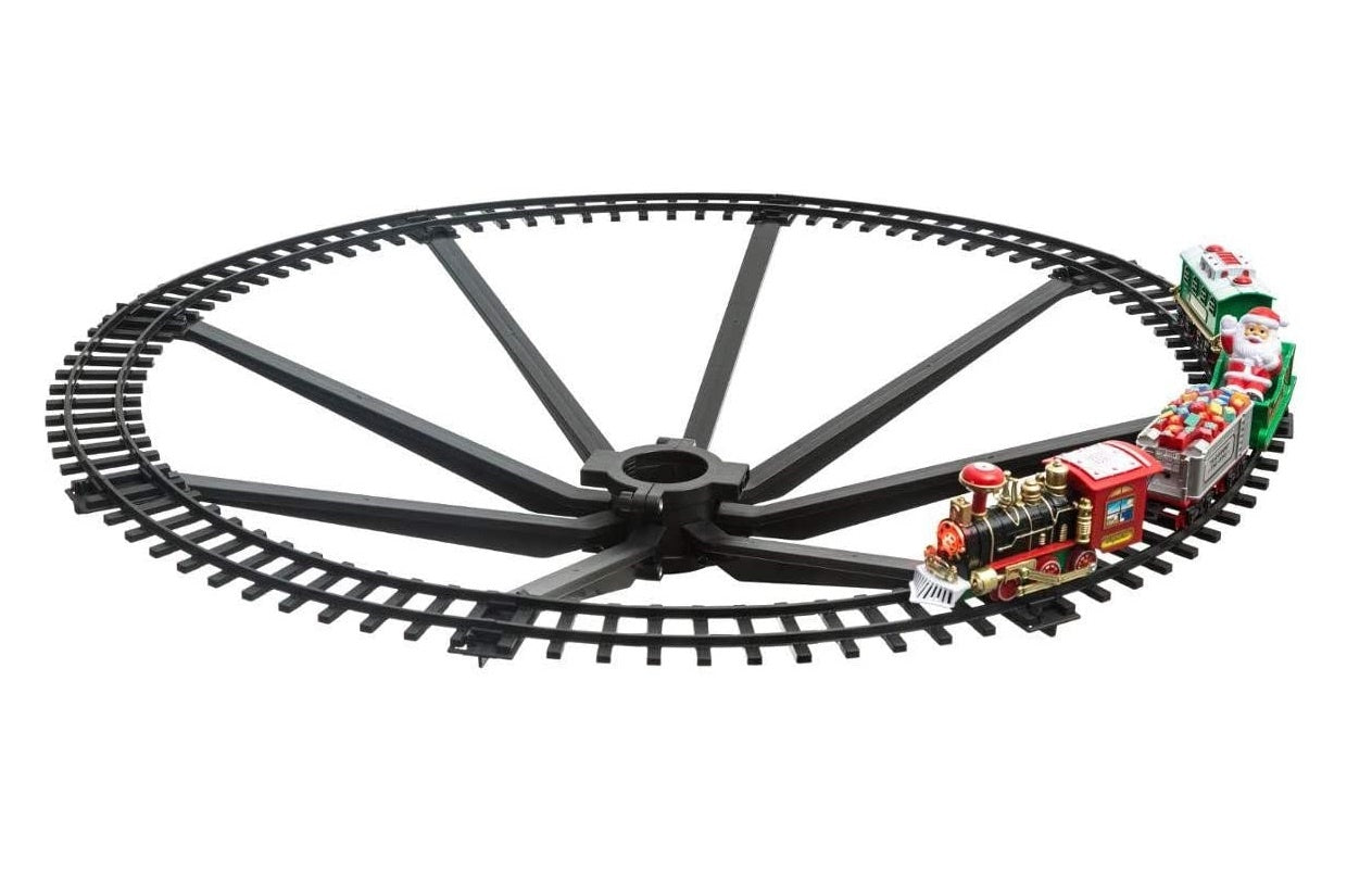 Kersttrein - Elektrisch - Batterijen - 89cm - Zwart