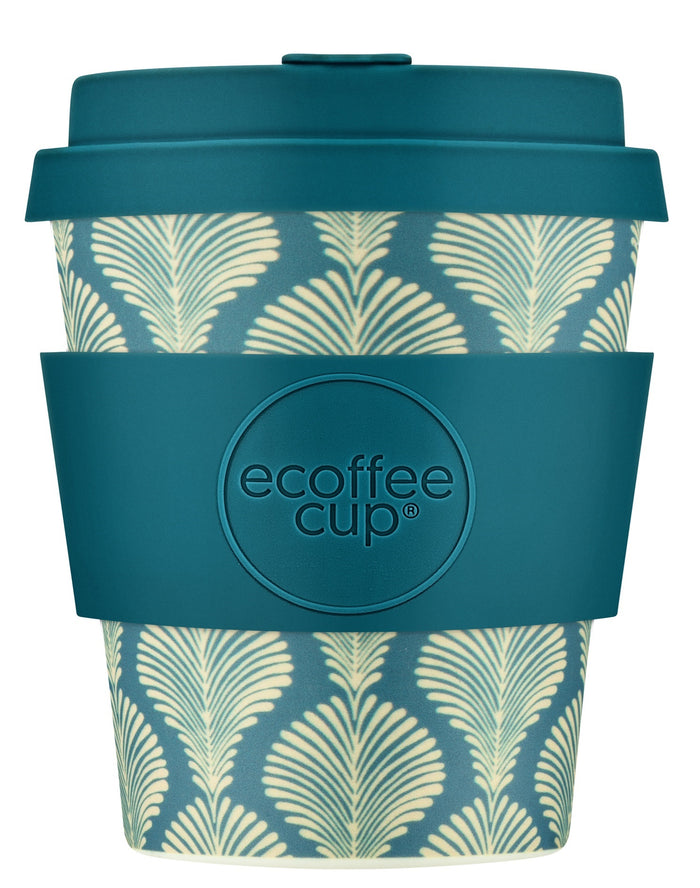 Ecoffee Cup Creasy Lu - Koffiebeker to Go 240 ml -Groenblauw Siliconen