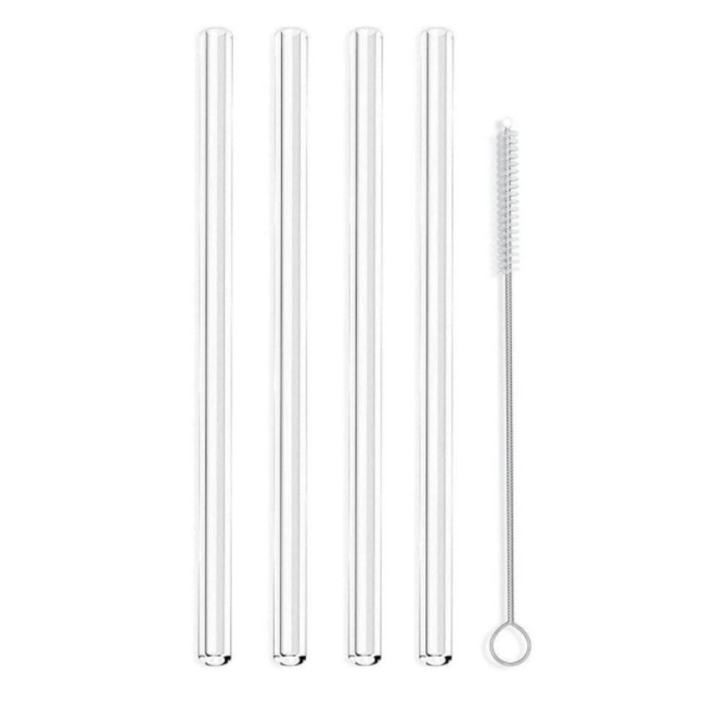 Orange85 Glazen rietjes met Borstel Herbruikbaar