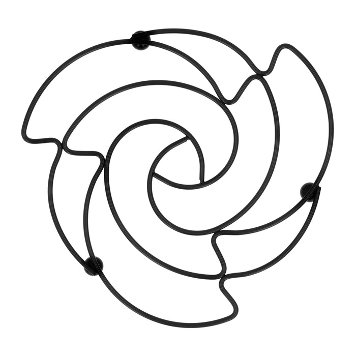 Krumble Pannenonderzetter roos - Metaal - Zwart