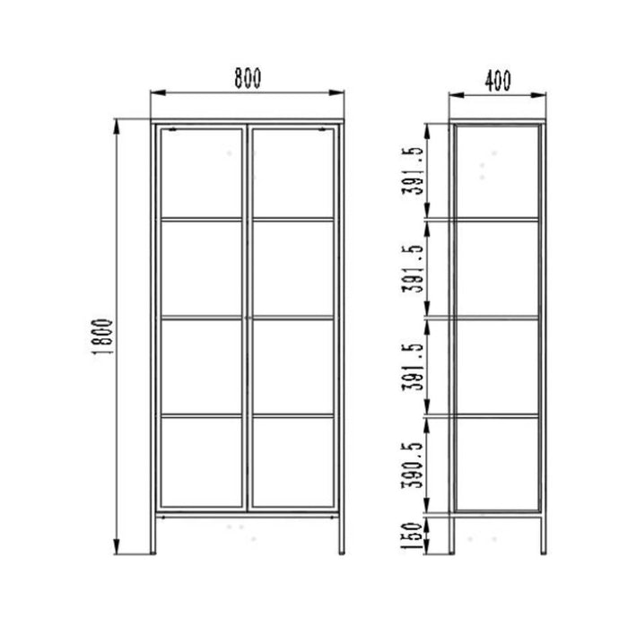 by fonQ  Aria Vitrinekast - H 180 cm