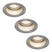 HOFTRONIC 3x Mari - LED Inbouwspots Badkamer IP65 Zilver