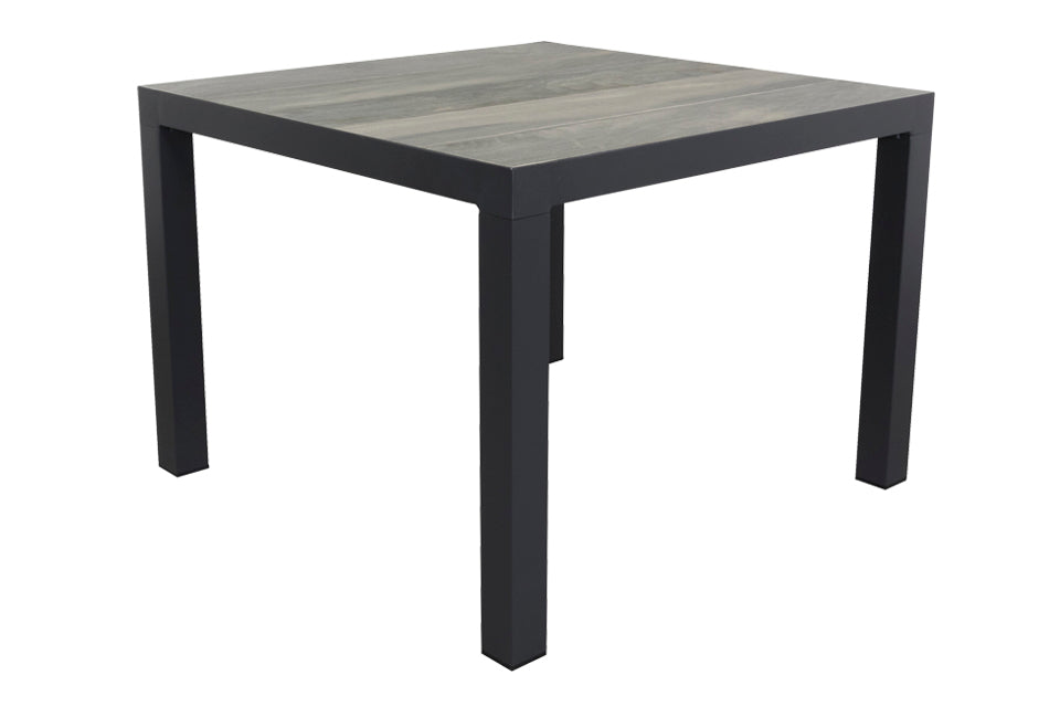 VDG Kings tuintafel 100x100 cm. - Antraciet - Houtlook