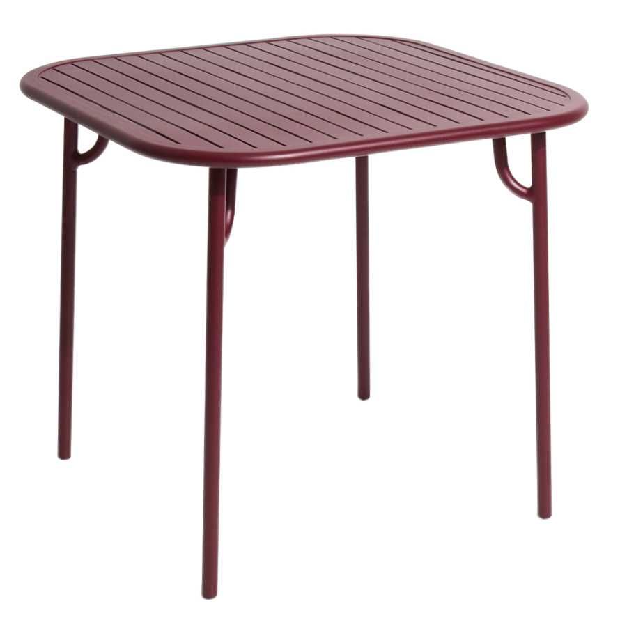 Petite Friture Week-end tuintafel 85x85 bordeaux