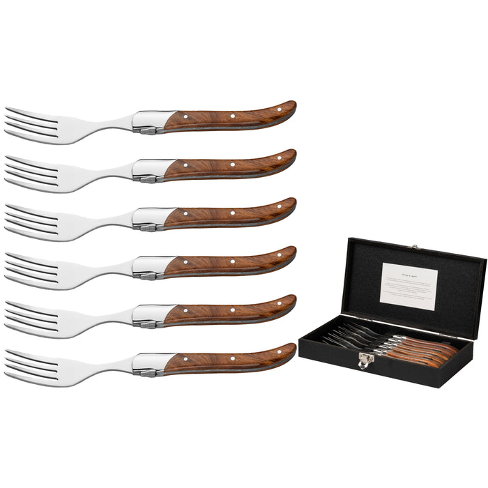 Jay Hill Steakvorken Laguiole - Rozenhout - 6 Stuks