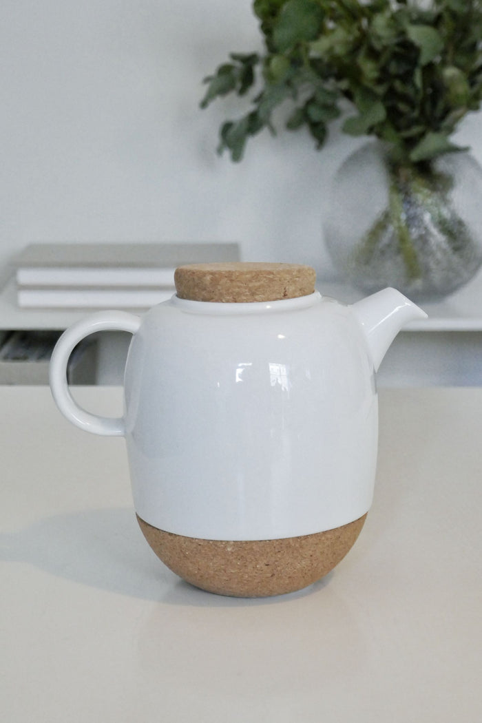 Viva Scandinavia Lauren Theepot Groot 1.2 Liter Wit Porselein