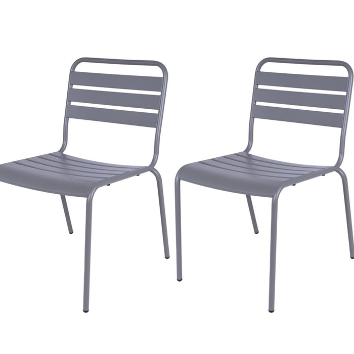 Metalen tuistoel Max XXL muisgrijs