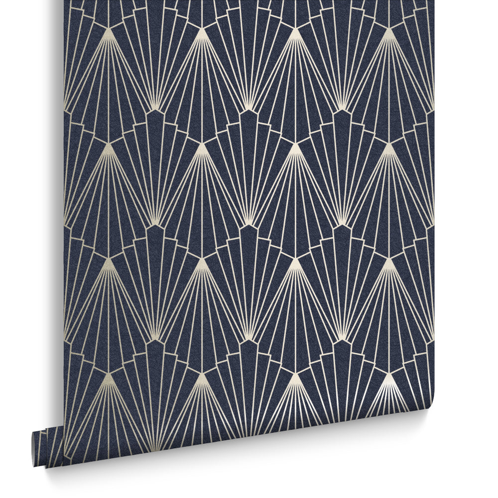 Graham & Brown vliesbehang Rene Nightfall blauw