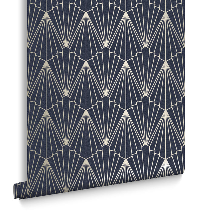 Graham & Brown vliesbehang Rene Nightfall blauw