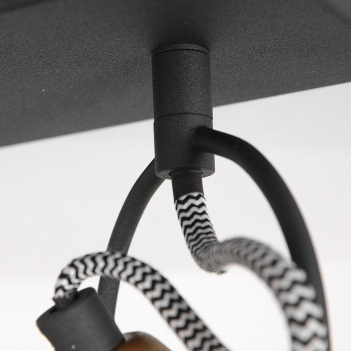 Mexlite Nové plafondlamp zwart