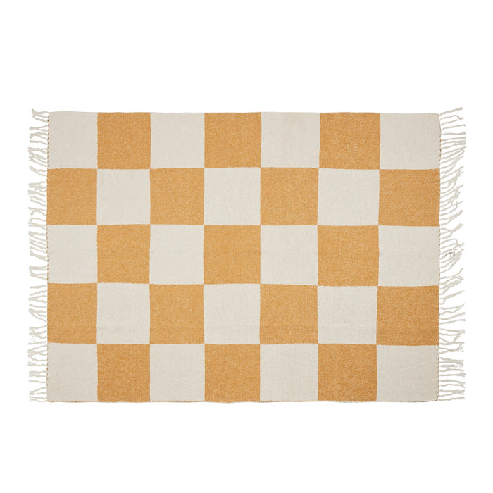 by fonQ Check Plaid 130 x 200 cm - Geel