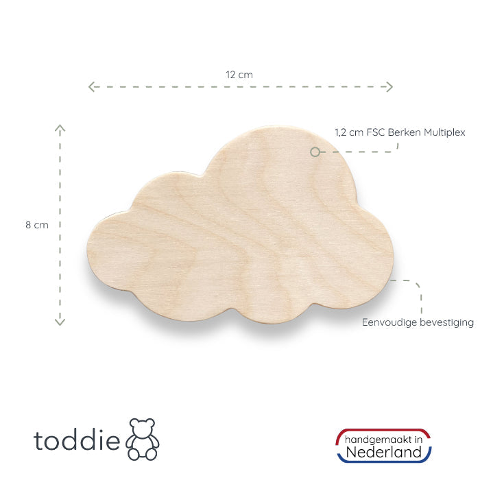 Houten wandhaken kinderkamer | Jungle - blank