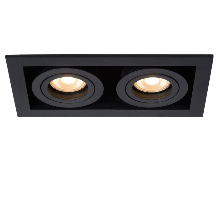 Lucide CHIMNEY - Inbouwspot - 2xGU10 - Zwart