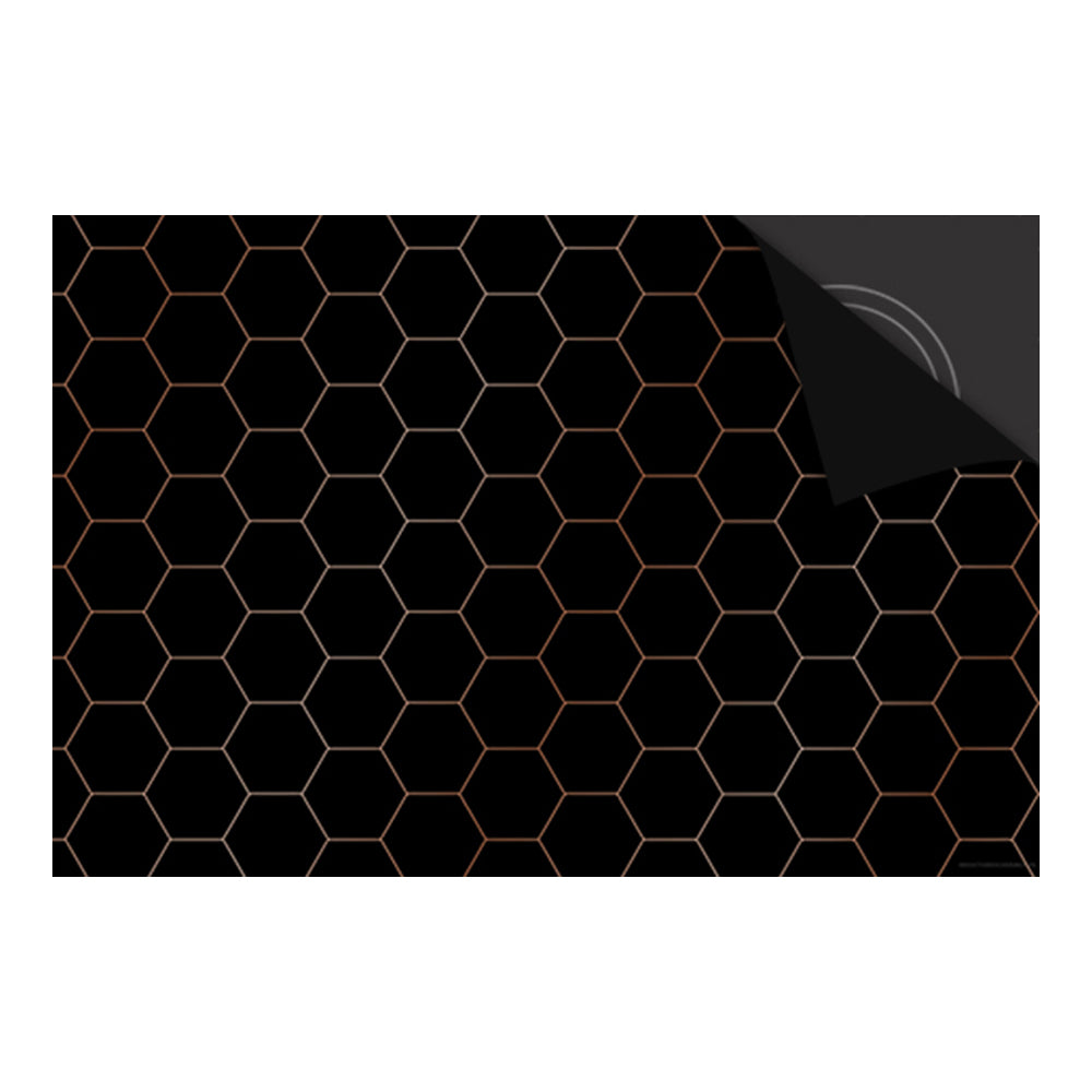 Inductie Beschermer - Exclusief - Hexagon Koper Print - 90x52cm