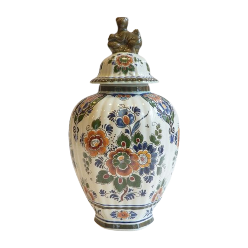 Reliving Deksel Vaas Delft Polychroom