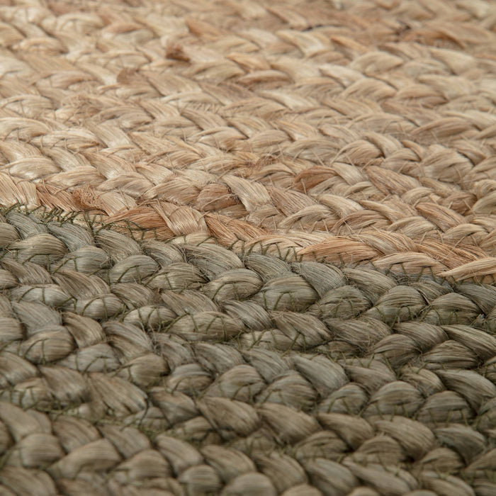 Eva Interior - Rond Vloerkleed - Jute - Naturel|Groen