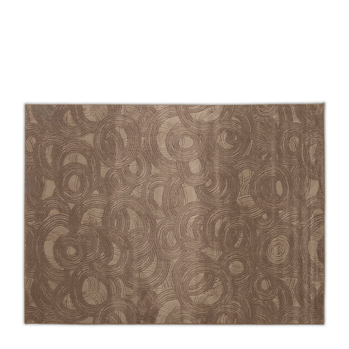Rivièra Maison - Vloerkleed Delfina in Taupe van 100% Decolan met afmetingen 330x240 cm