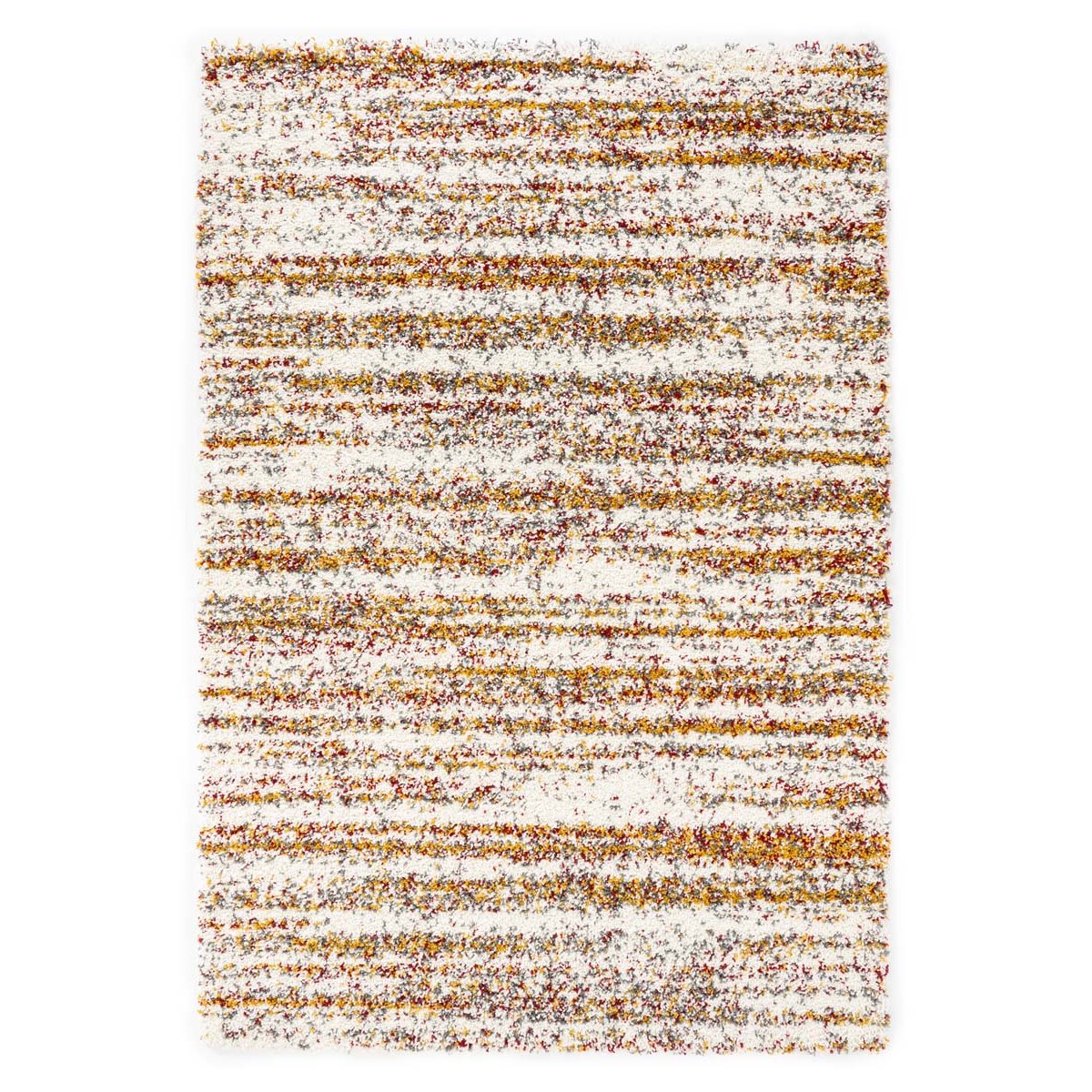 Boho&me Hoogpolig vloerkleed strepen Artisan - wit|multi - 200x300 cm