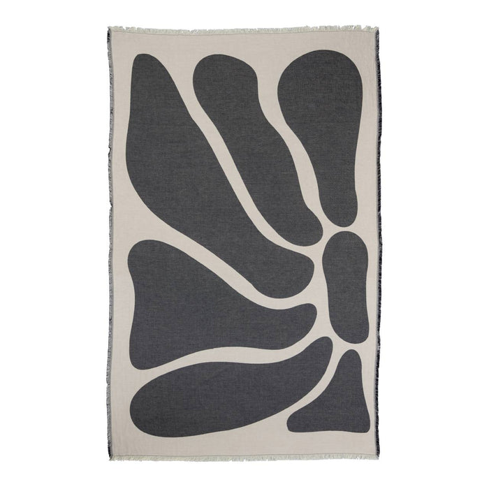 by fonQ Flora Plaid 130 x 200 cm - Zwart