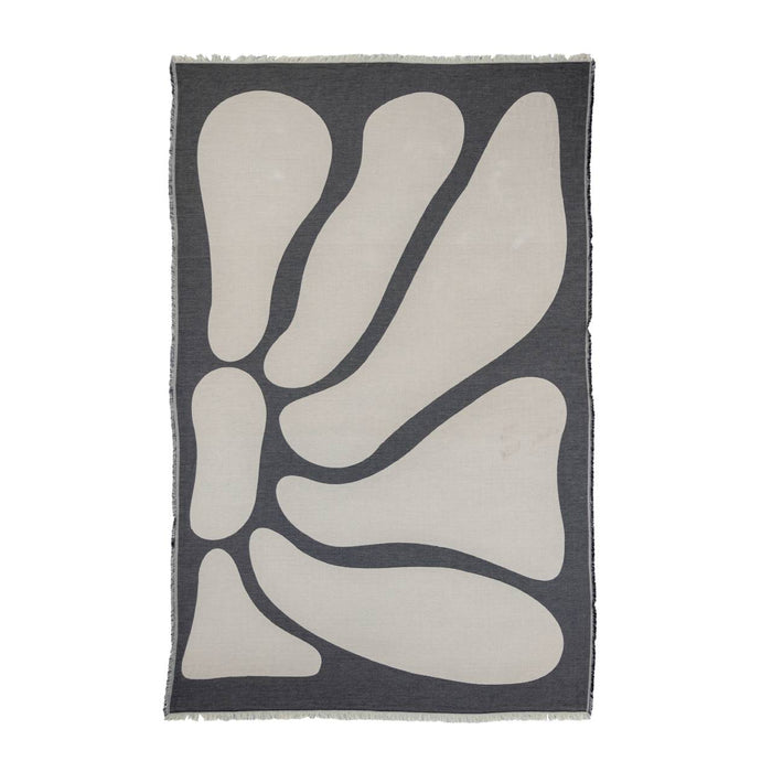 by fonQ Flora Plaid 130 x 200 cm - Zwart