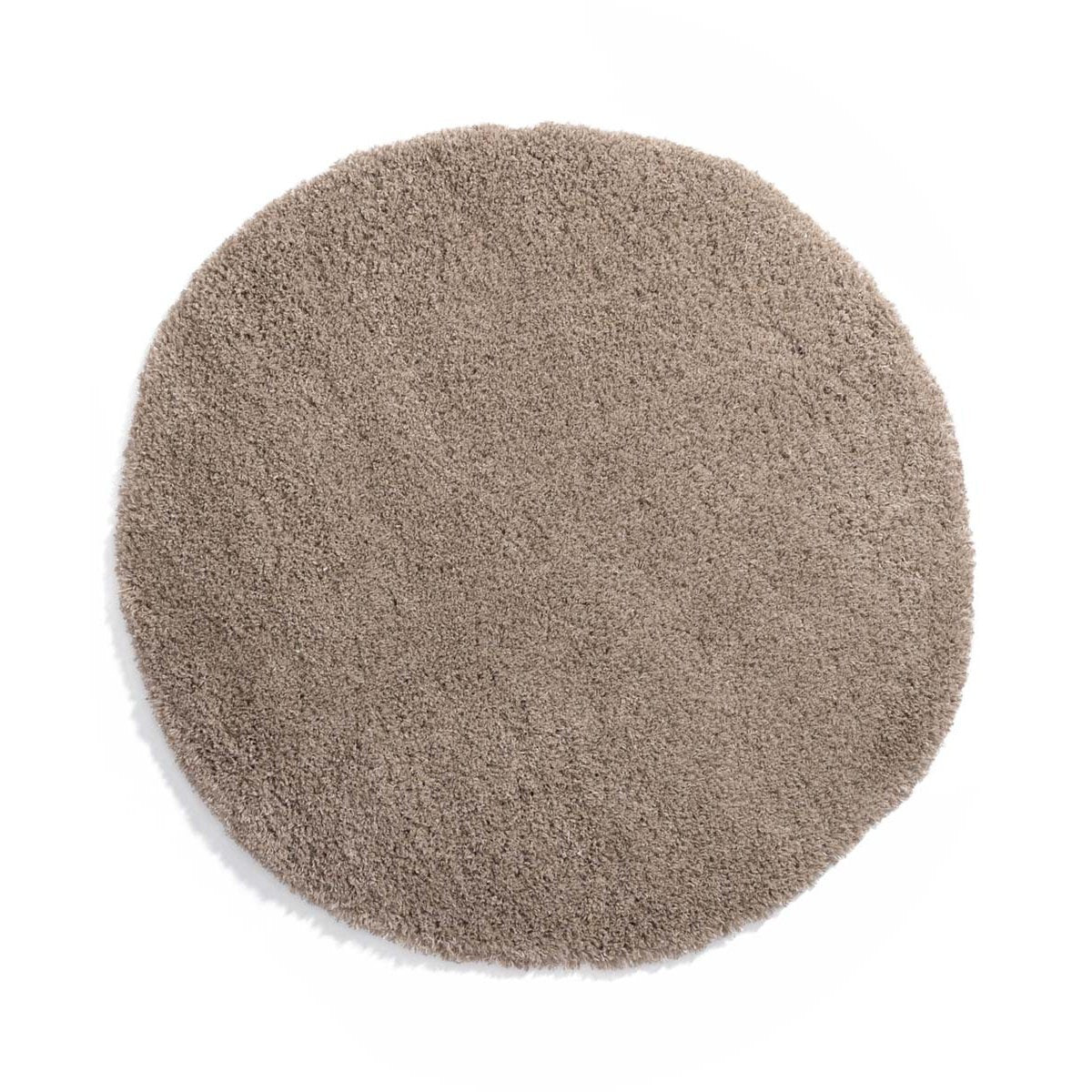 Tapeso Rond hoogpolig vloerkleed - Cozy Shaggy - beige - 240 cm