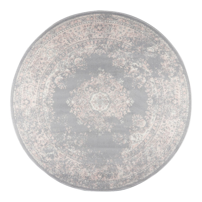 Interieur05 Rond Vintage Vloerkleed Keshan Grijs - 190 cm