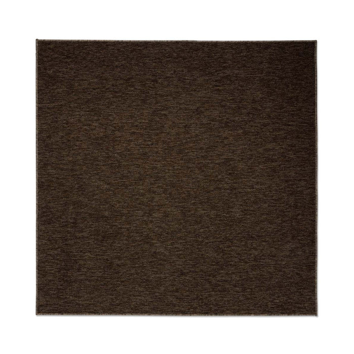 Tapeso Vierkant vloerkleed Lush - bruin - 200x200 cm