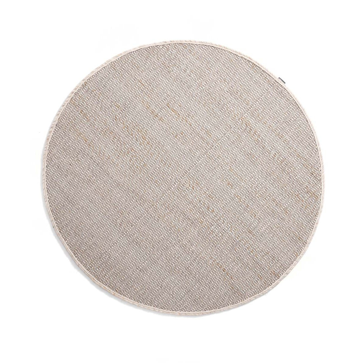 Nordic Weavers Rond wollen vloerkleed Lett - wit|beige - 160 cm