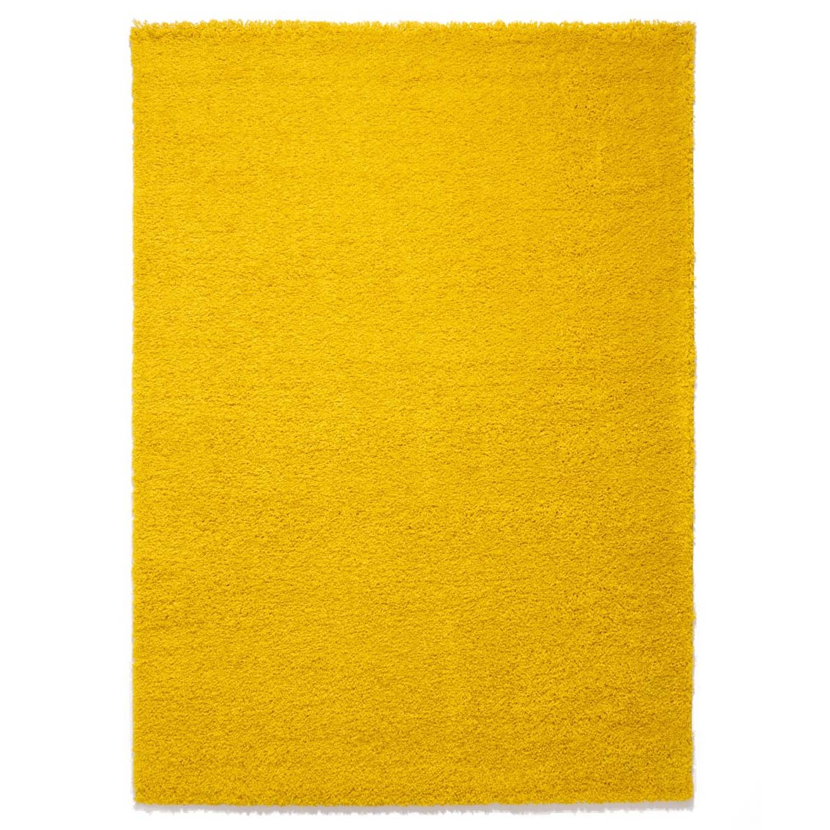 Tapeso Hoogpolig vloerkleed shaggy Trend effen - geel - 60x110 cm