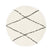 Boho&me Rond hoogpolig vloerkleed ruit Artisan - wit|zwart - 200 cm