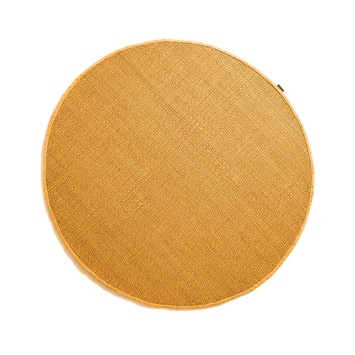 Nordic Weavers Rond wollen vloerkleed Lett - okergeel - 190 cm