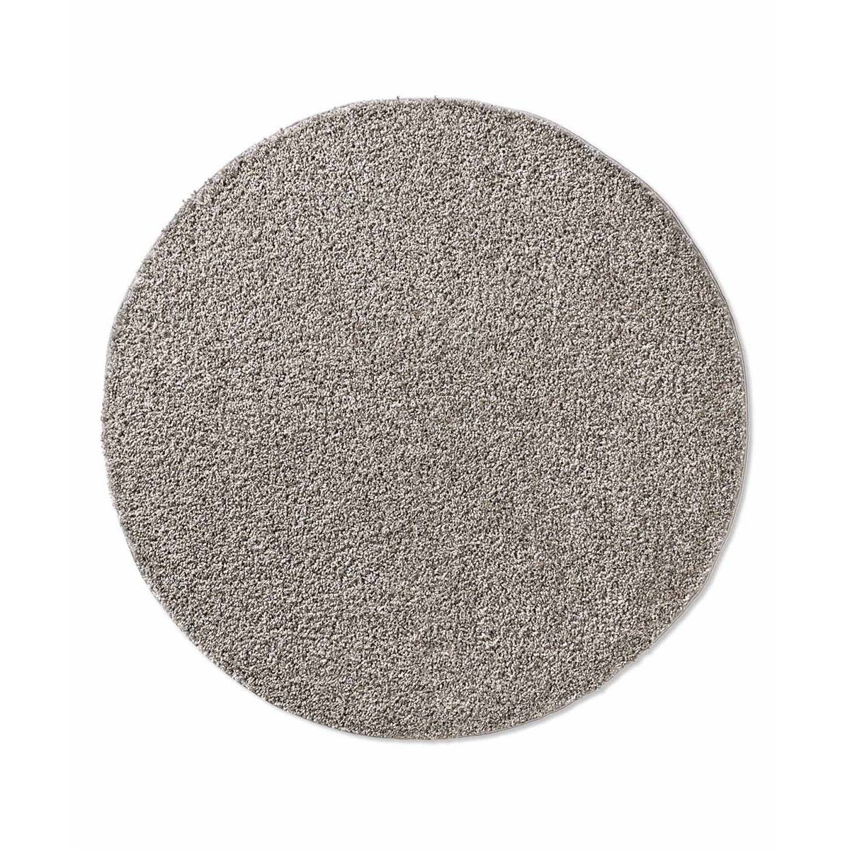 Tapeso Rond vloerkleed hoogpolig effen Classic - grijs - 200 cm