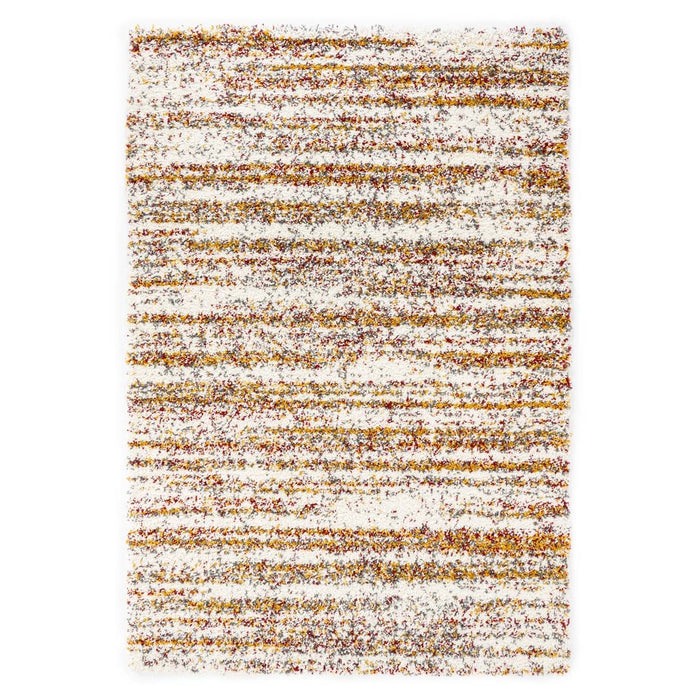 Boho&me Hoogpolig vloerkleed strepen Artisan - wit|multi - 140x200 cm