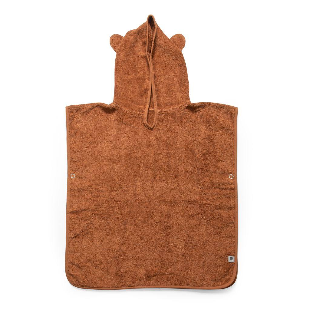 Sebra Kinder poncho - sweet tea brown - caramel